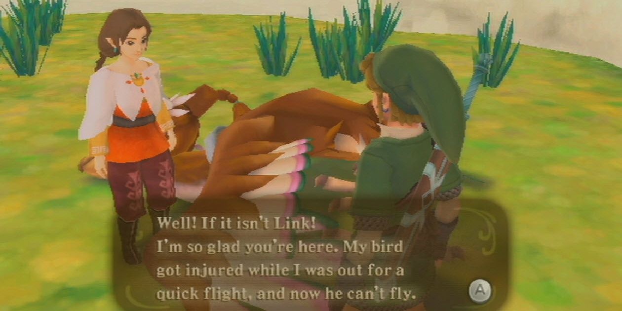 The missing sister and the Loftwing in The Legend of Zelda: Skyward Sword