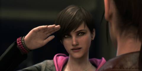 Resident Evil Revelations 2 Moira Salutes Claire