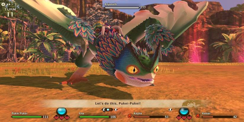 Fighting enemies in Monster Hunter Stories 2
