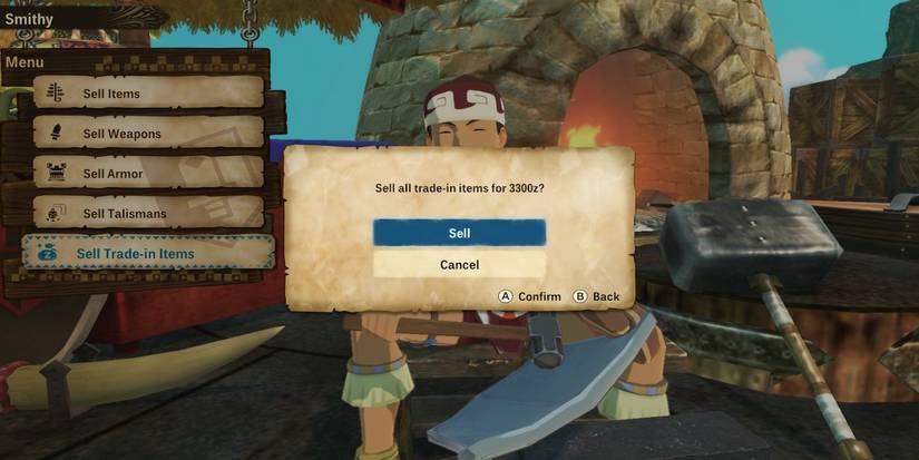 The shop from Monster Hunter Stories 2