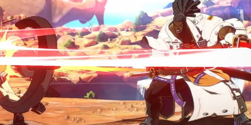 Nagoriyuki unleashing a fierce slash