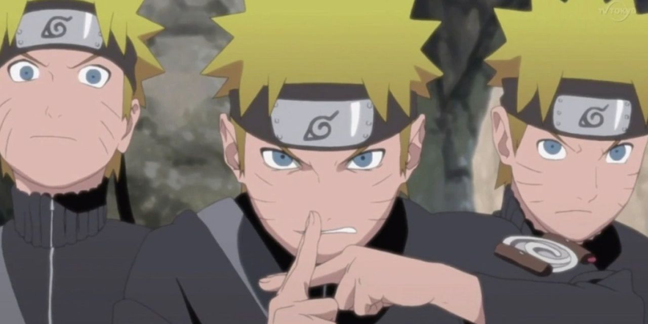 Naruto using the Shadow Clone jutsu