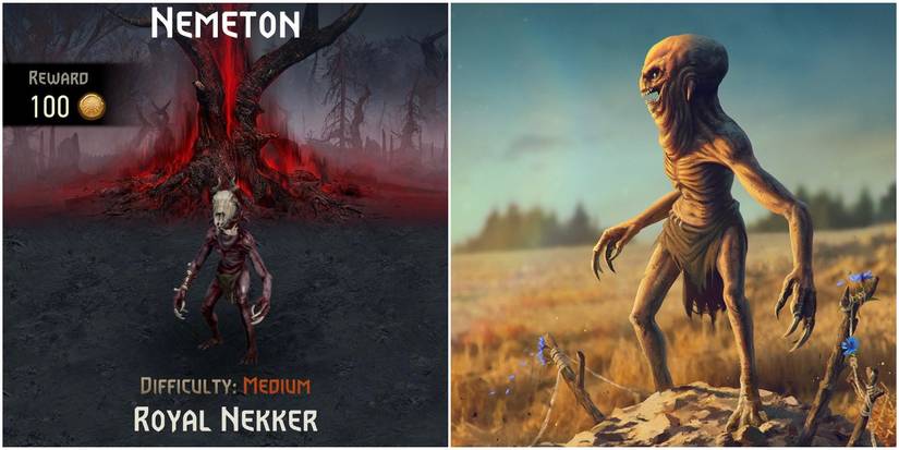 A Nekker Nemeton in The Witcher: Monster Slayer