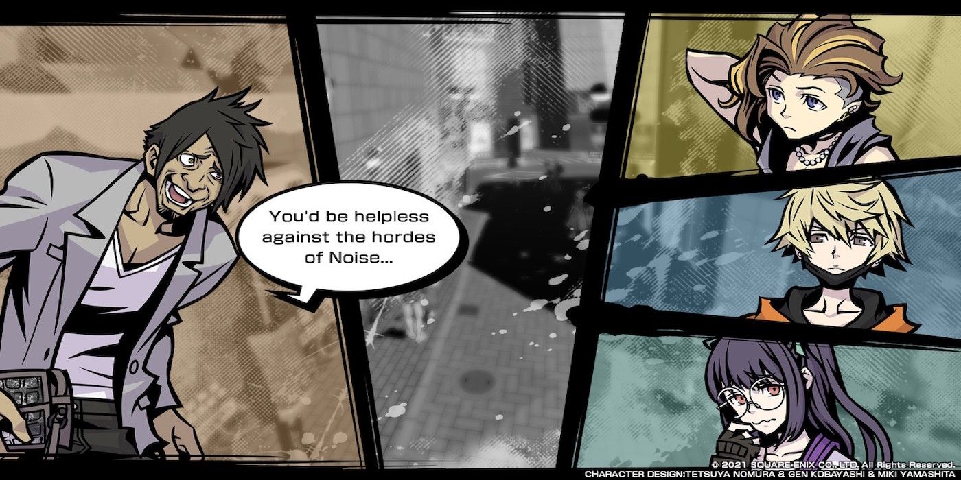 A cutscene featuring characters from Neo: The World Ends With You