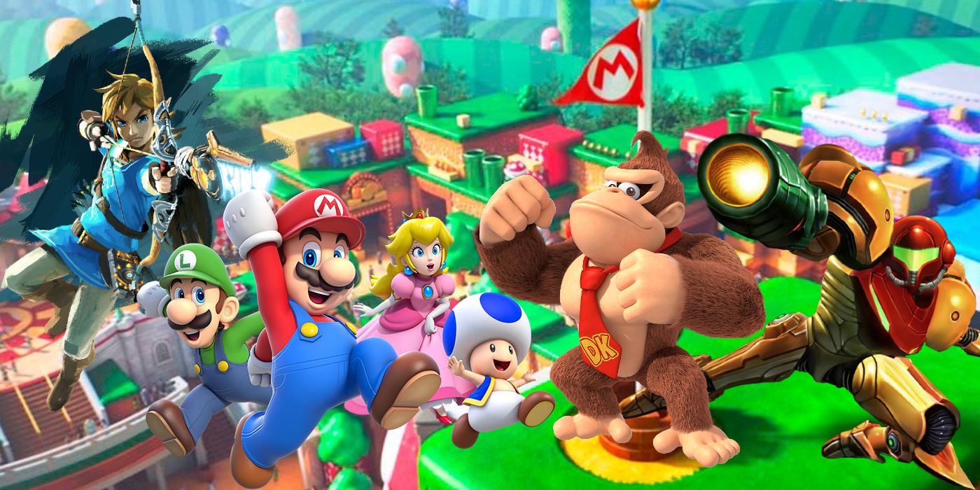 Nintendo characters Metroid, Zelda, Mario, Donkey Kong