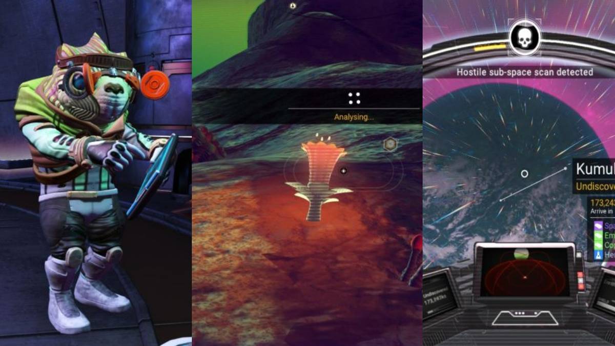 Gameplay screenshots from No Man's Sky