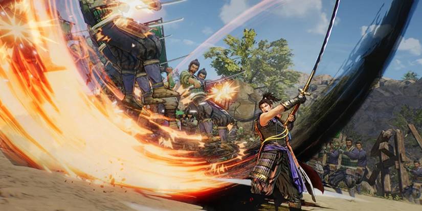 Nobunaga Oda unleashing an attack