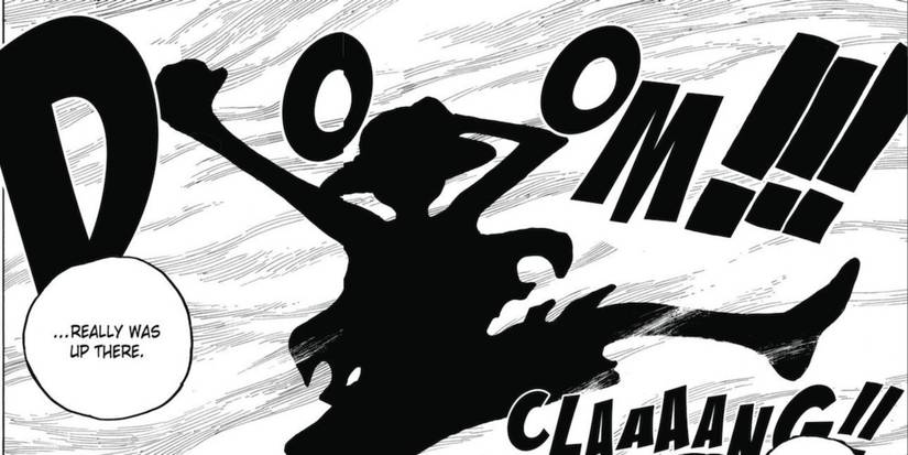 One Piece Jaya Skypiea Arc Luffy's Silhouette In The Clouds