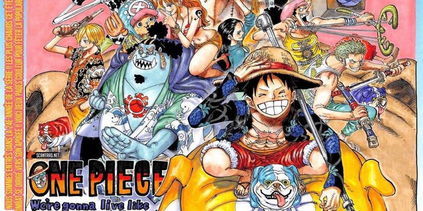 One Piece Cover With Luffy And Crew Smiling