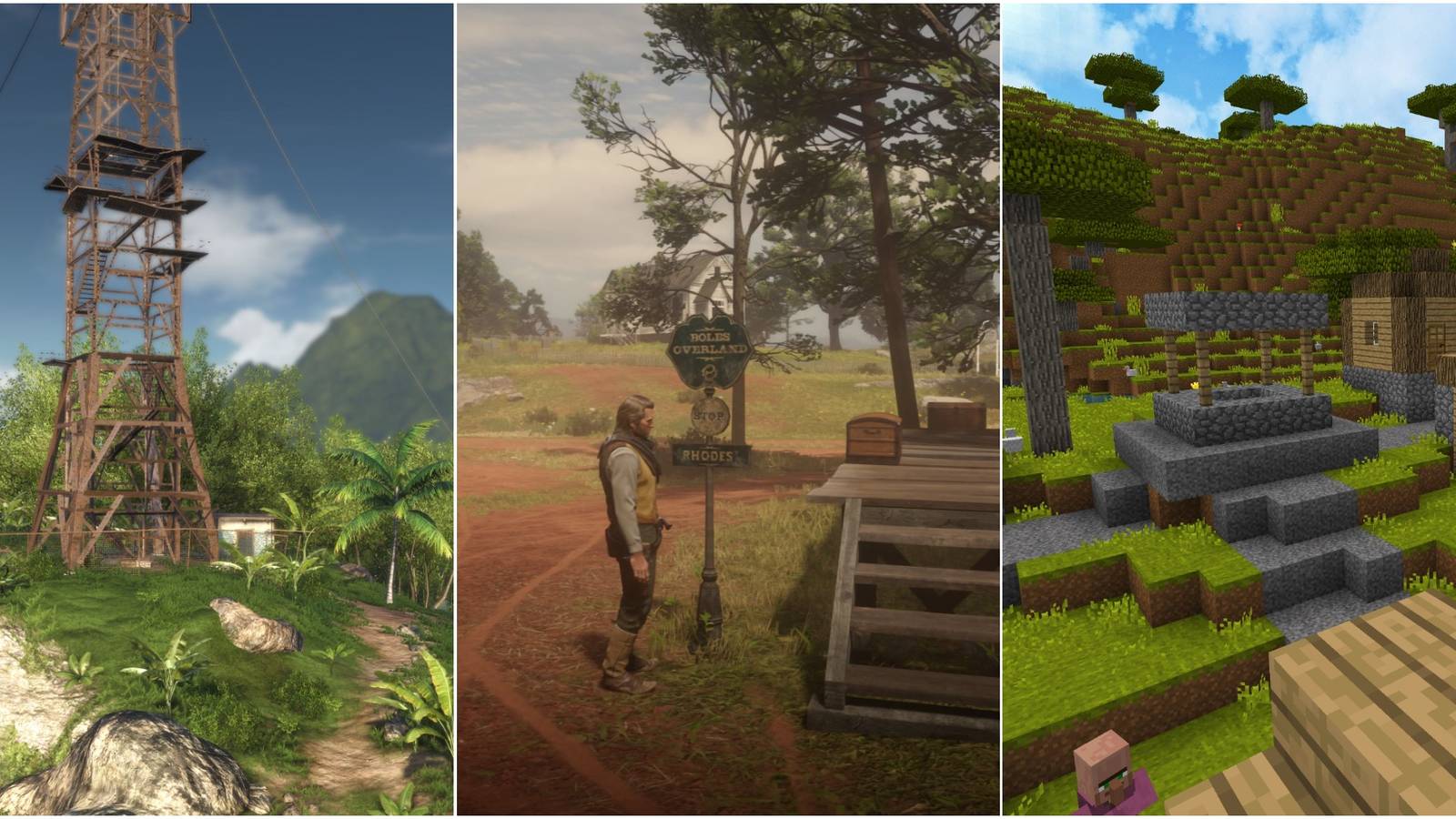 FarCry3, RDR2, Minecraft, feature