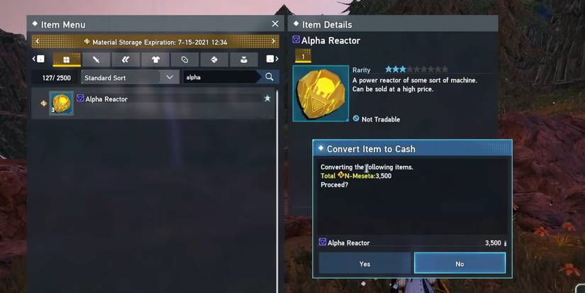 Alpha Reactors in New Genesis PSO2