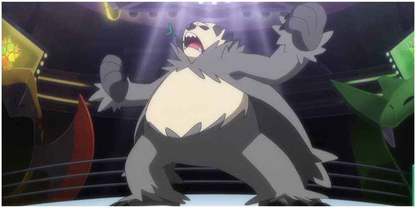 A Pangoro roaring.