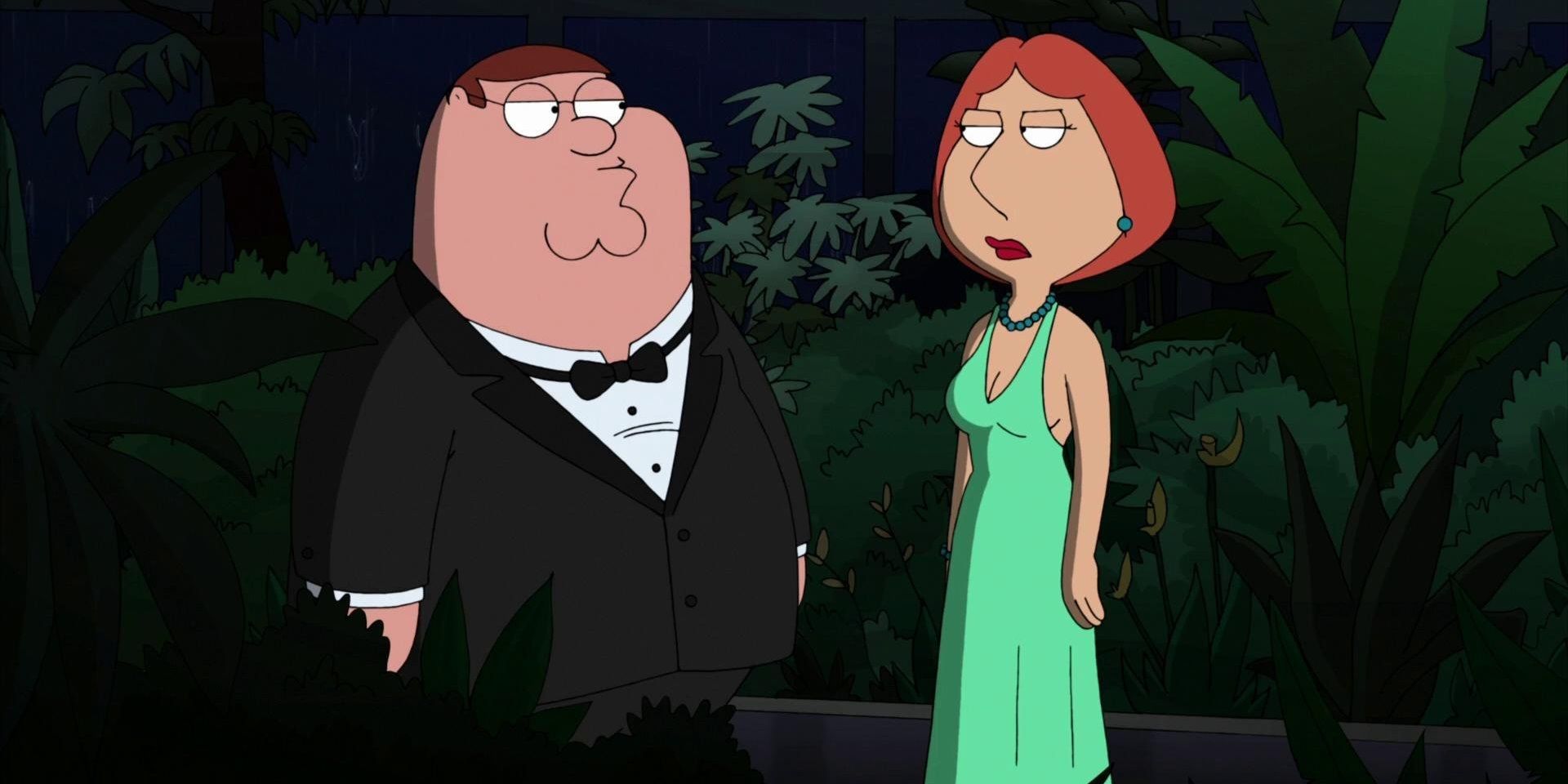 Peter and Lois in Family Guy's murder mystery episode