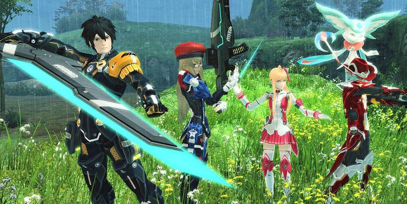 Characters showcasing gear