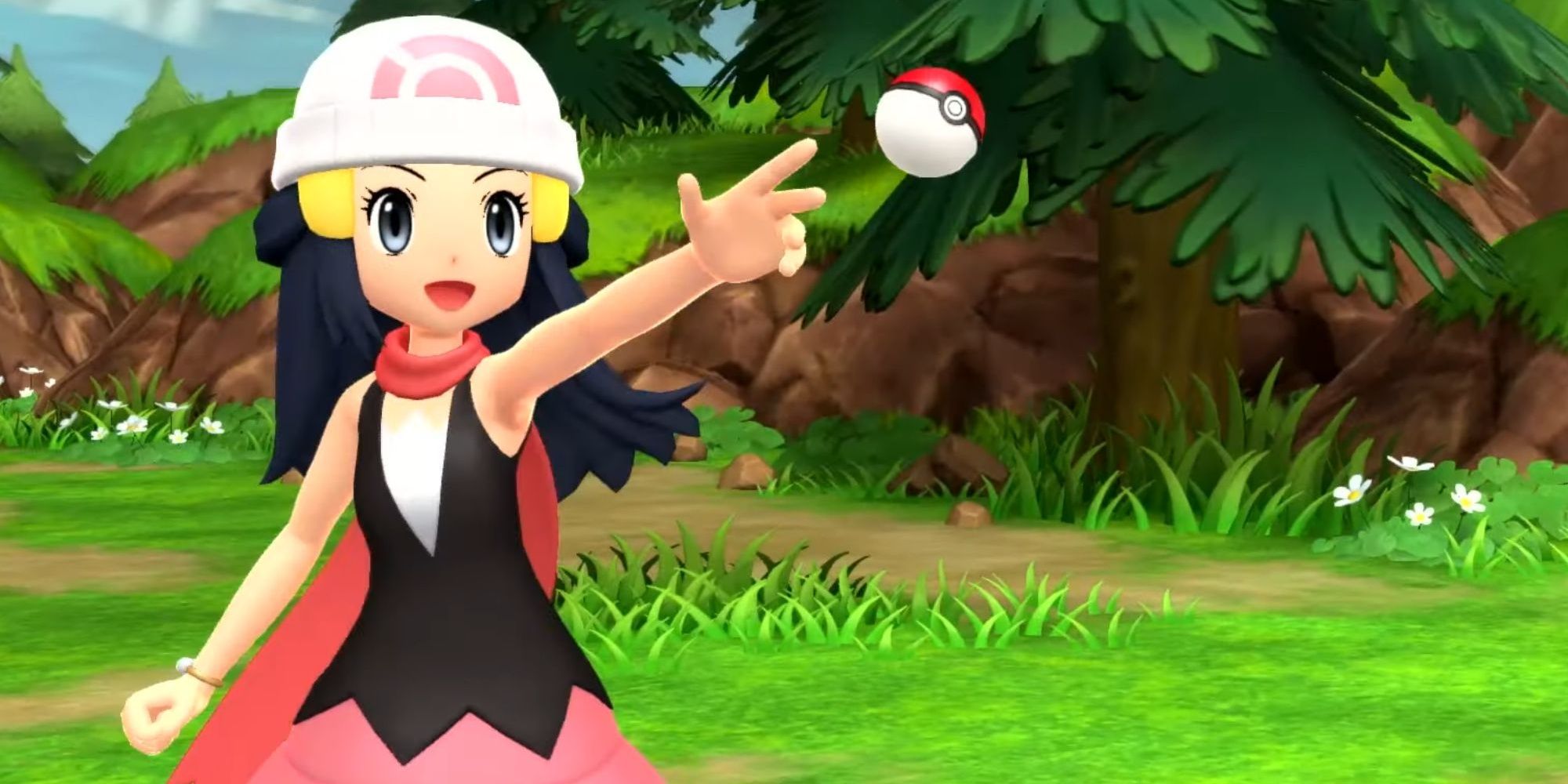 Pokemon Diamond / Pearl Remake, главная героиня, бросающая покебол