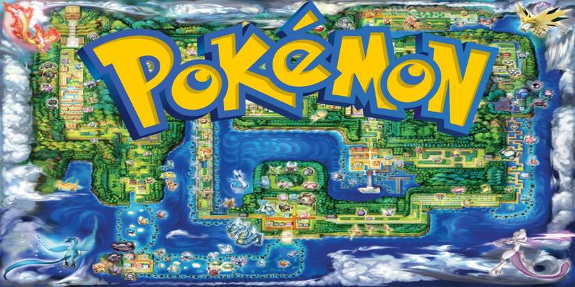 Pokemon map of Kanto