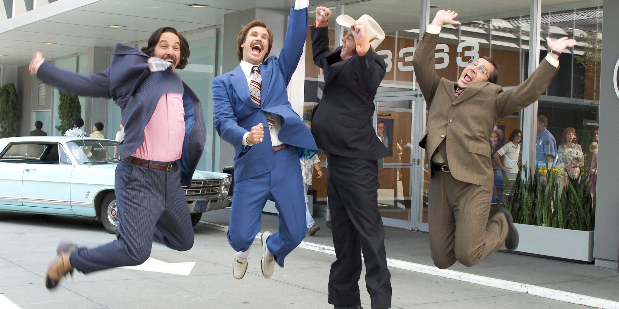Ron and the news team in Anchorman