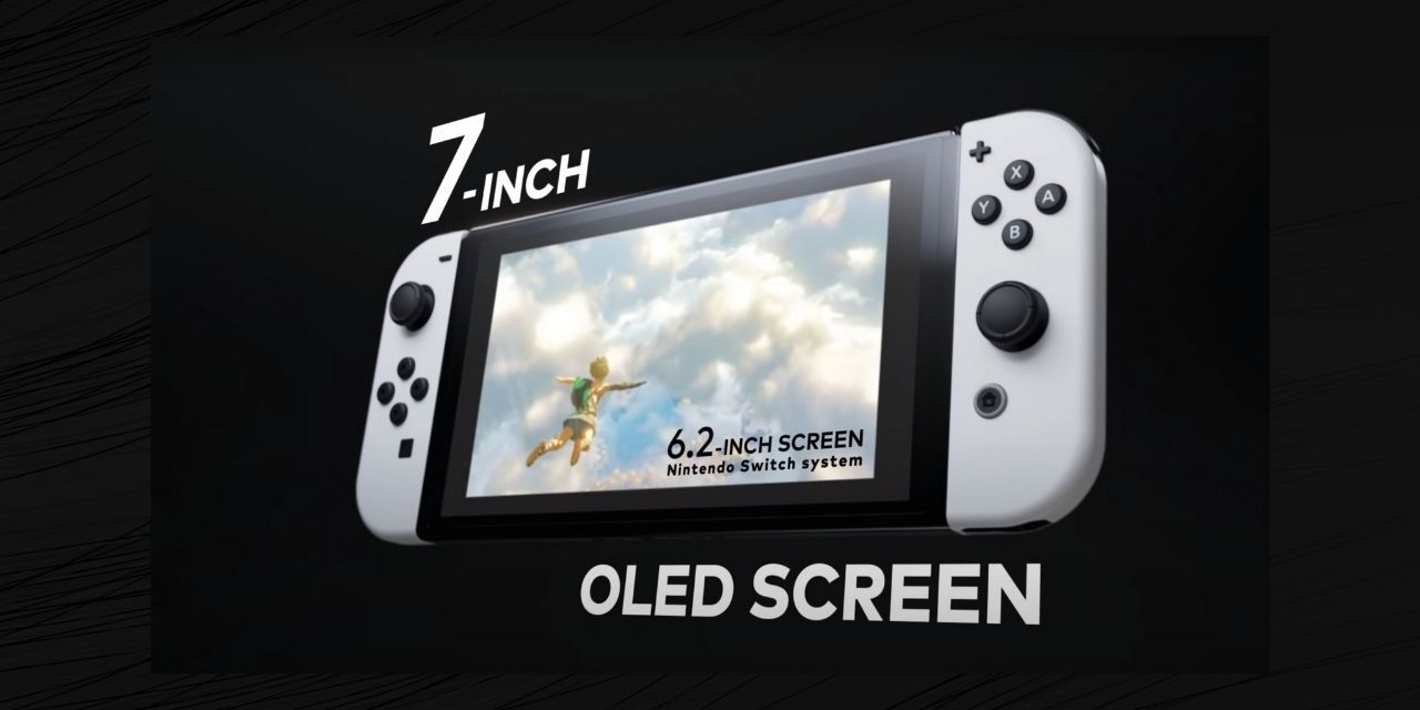 Switch OLED showing off increased screen size