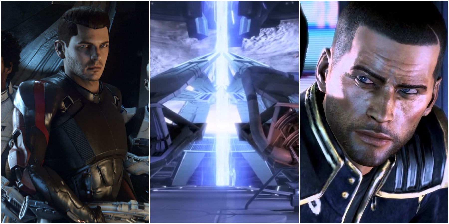 Shepard, The Crucible and Ryder from the Mass Effect series