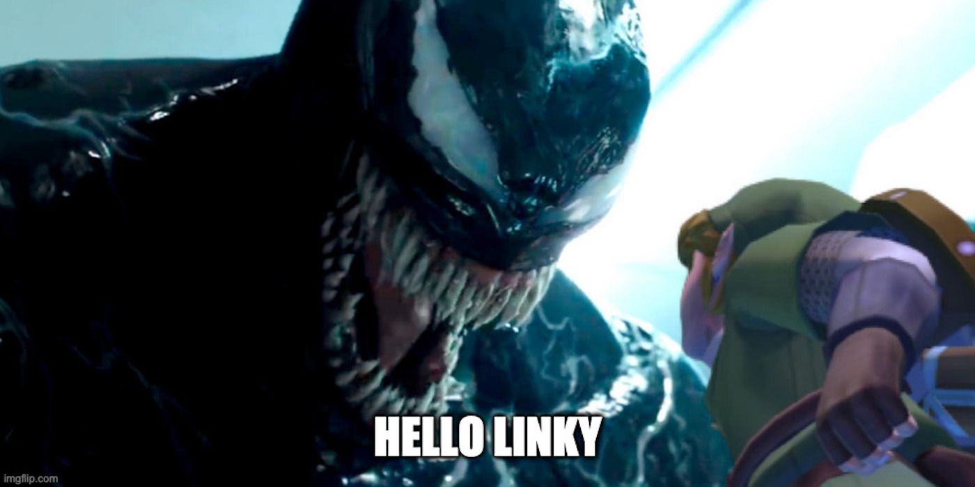 A meme from Skyward Sword HD and Venom