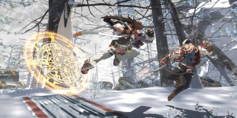 Sol using a wall dash to approach Axl