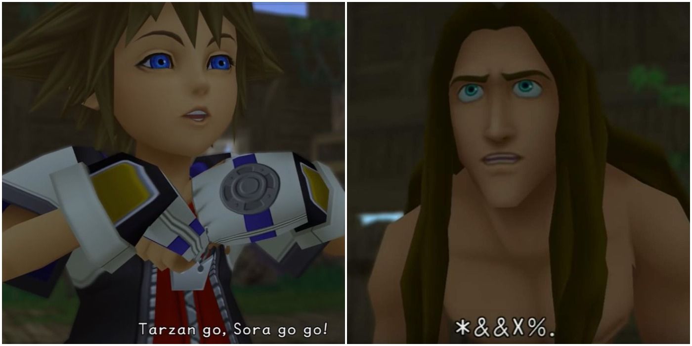 Сора и Тарзан в Kingdom Hearts