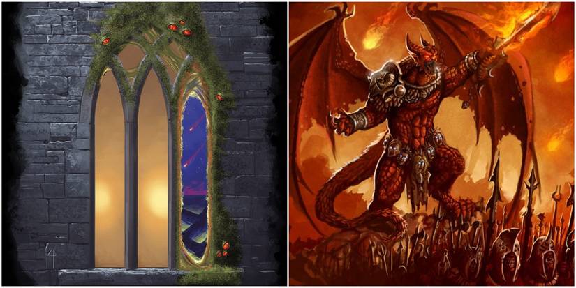 A Split Image Of An Alkilith & A Demon Invasion