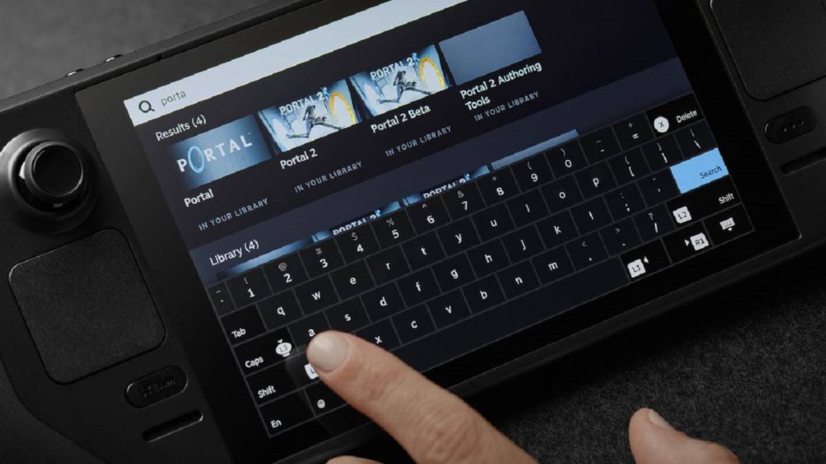 Steam Deck touchscreen