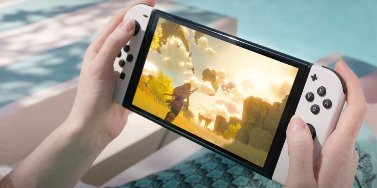 Switch OLED Model with Breath of the Wild 2