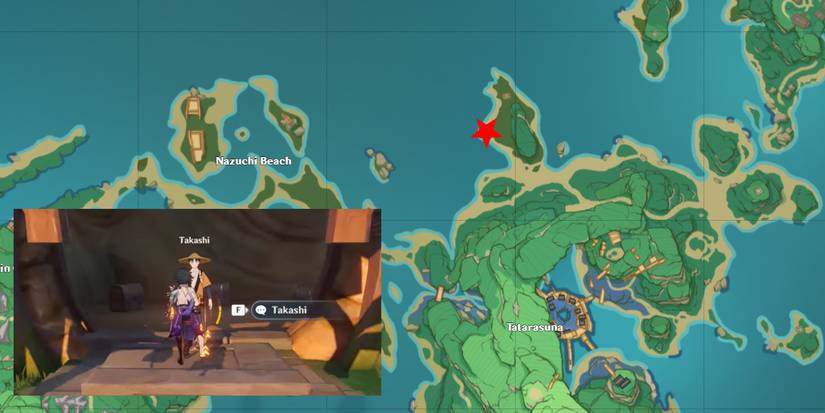 Takashi Location Genshin Impact Conch Mysterious Quest