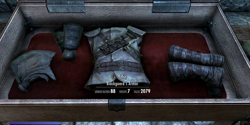 The Blackguard Armor Set in Glover Mallory's Basement