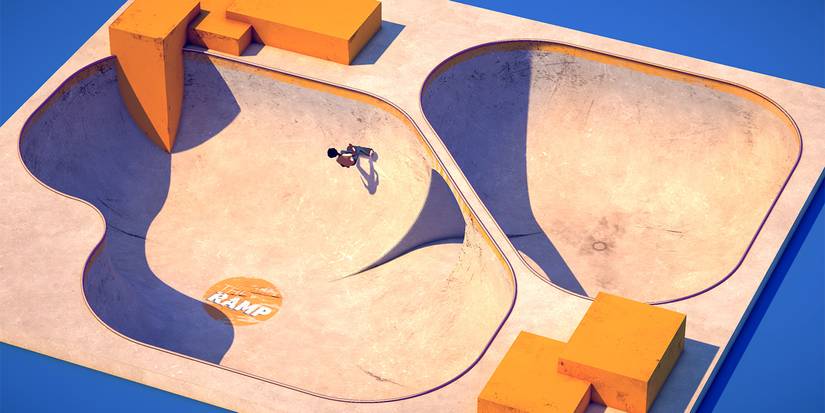 The character skates in a large bowl