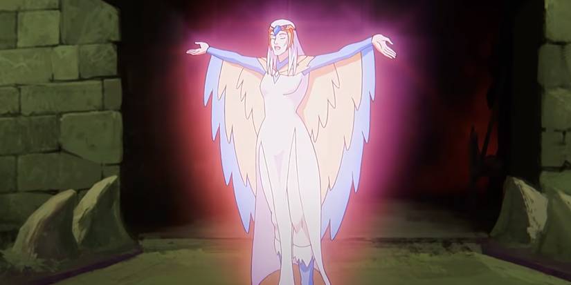 The Sorceress using a spell