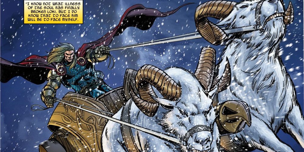 Thor in his Goat Drawn Chariot