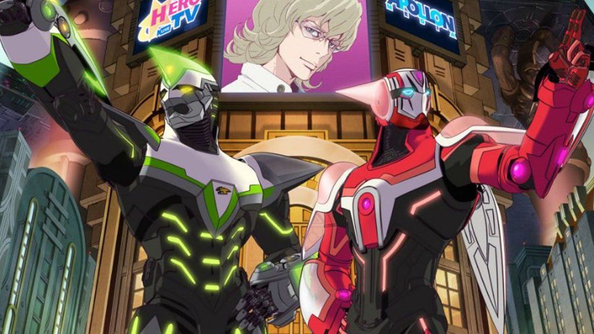 Tiger and Bunny, standing in a city street,Season 2 screenshot