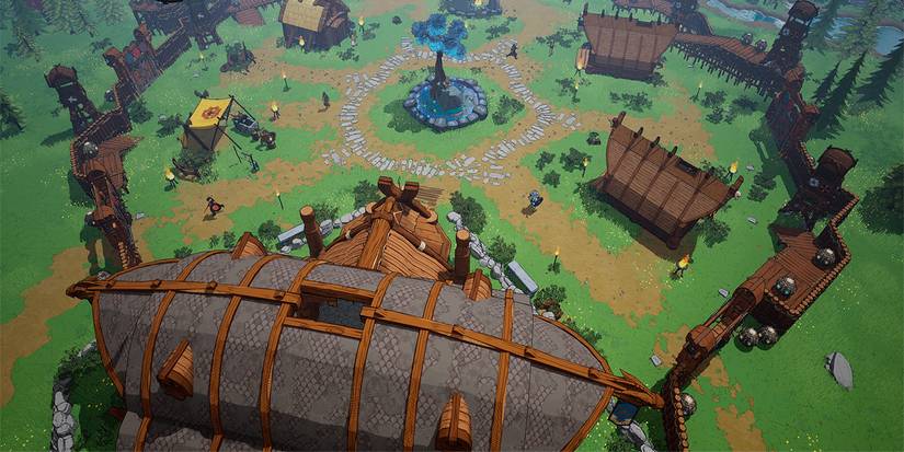 Village in Tribes of Midgard of buildings in a circle