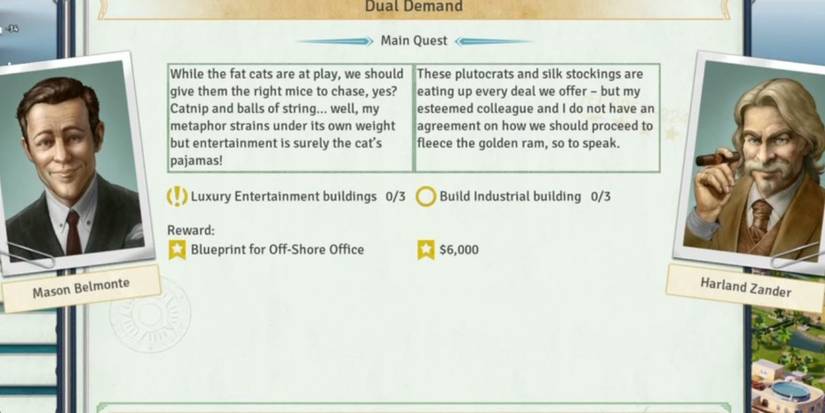 Dual demand between Industrialists and Capitalists from Tropico 6