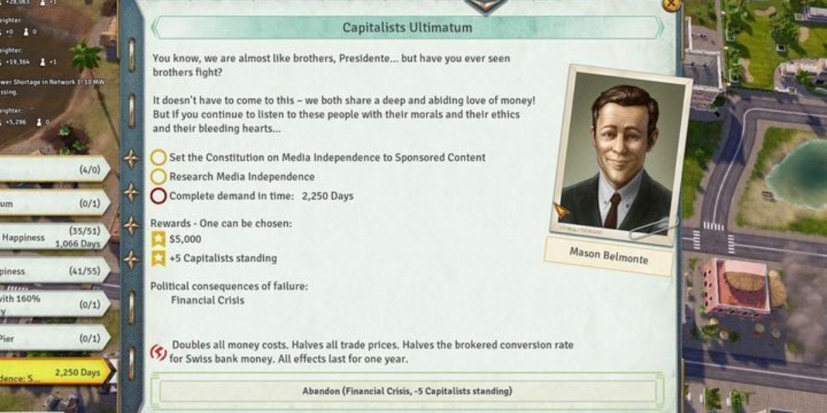 Capitalist Ultimatum from Tropico 6