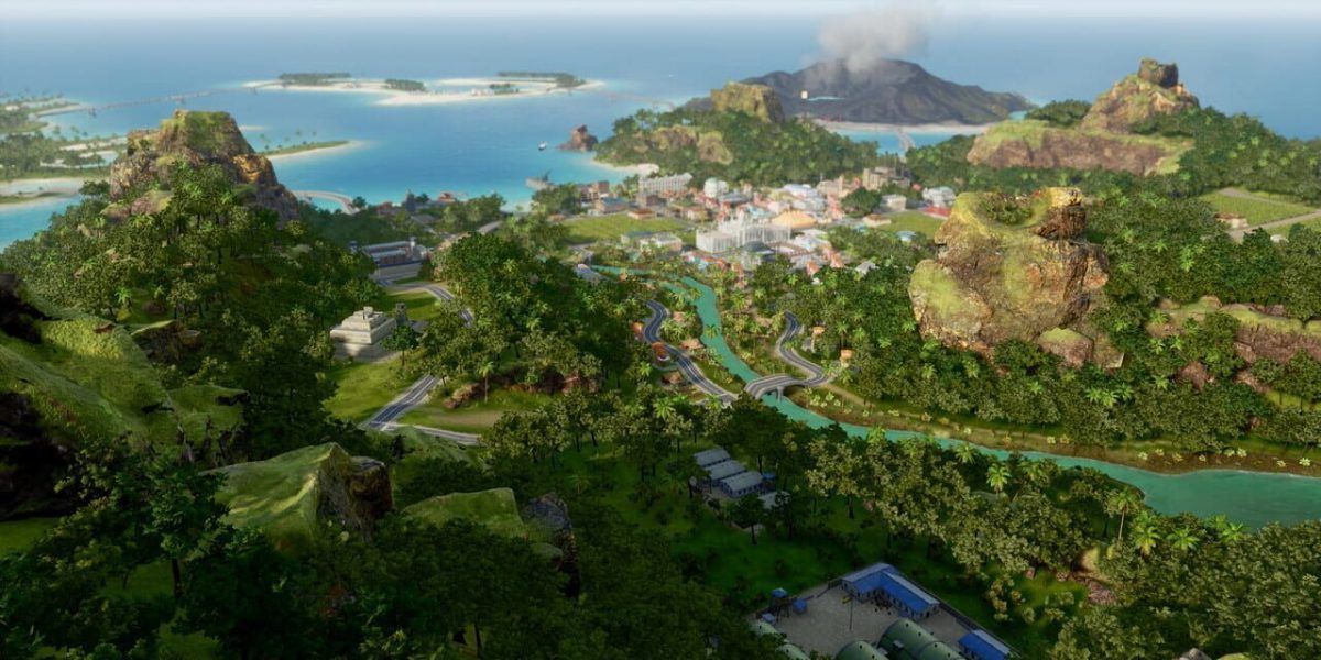 Tropico 6 island with city