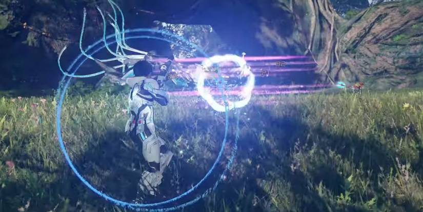 A character making a charged shot