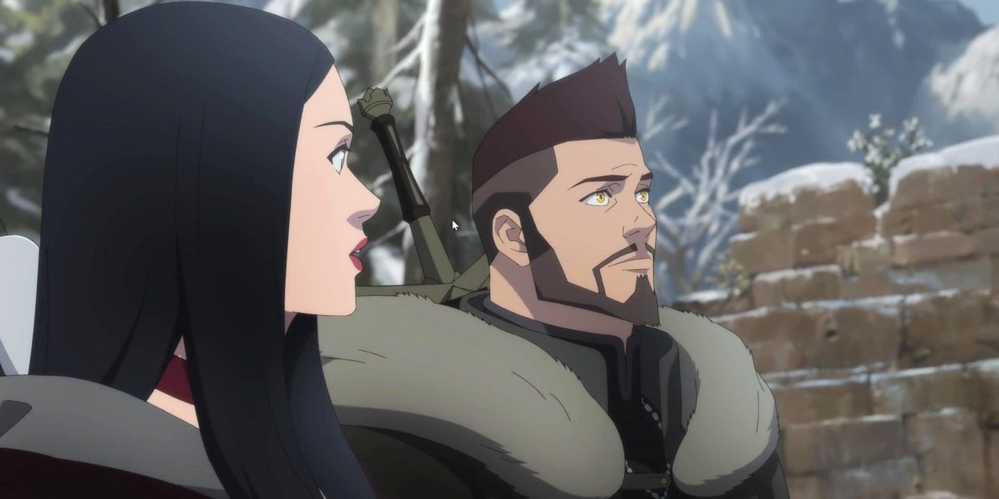 Vesemir and Tetra in The Witcher: Nightmare of the Wolf anime
