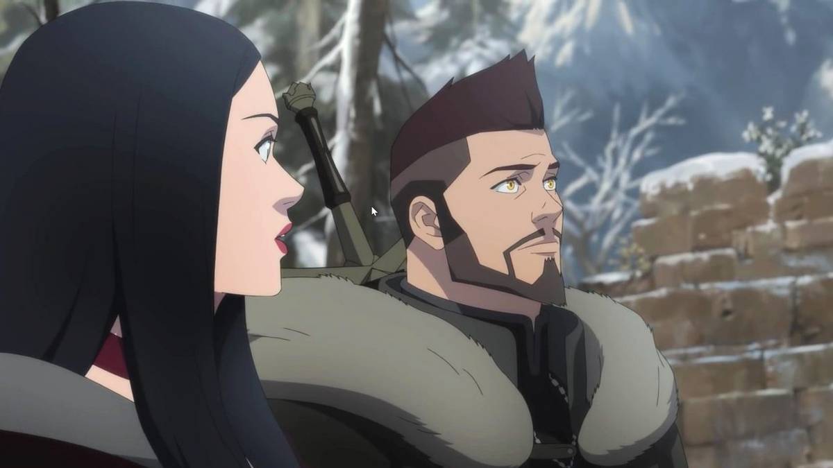 Vesemir and Tetra in The Witcher: Nightmare of the Wolf anime