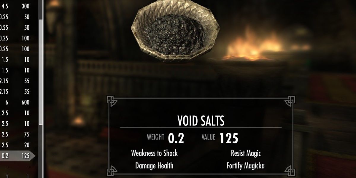 Void Salts Selected In The Players' Inventory