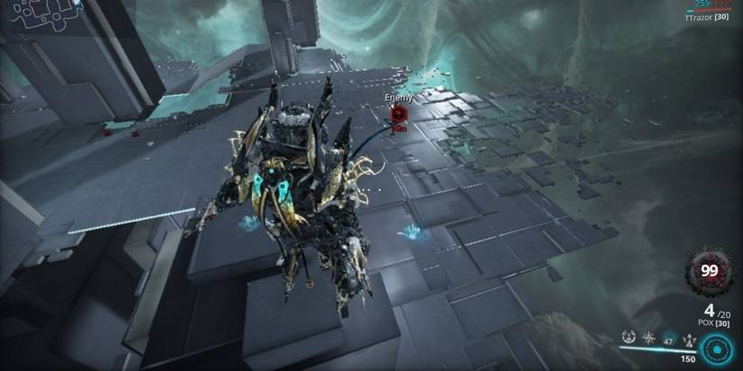 Warframe Nidus Parasitic Link Ability linking an enemy