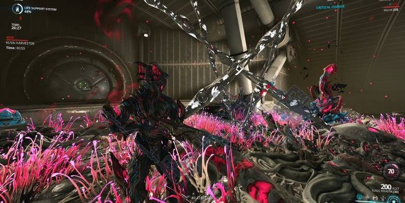 Warframe Nidus Ravenous ability coating ground in infestation