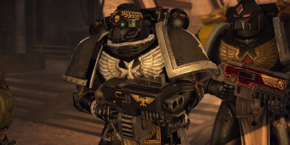 A Black Templar From A Mod For Warhammer 40K Space Marine