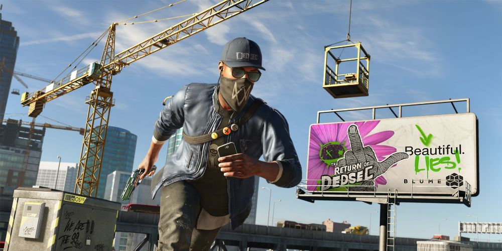 Watch Dogs 2 Main Character Running Away From Construction Site