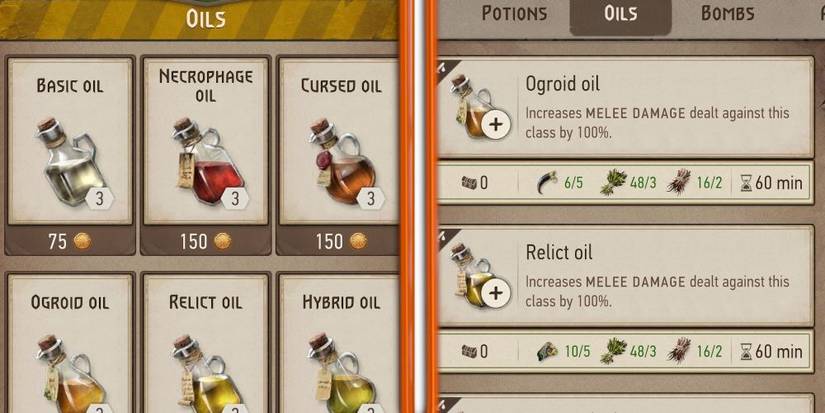 Witcher Monster Slayer Variety Bomb Oil Potion