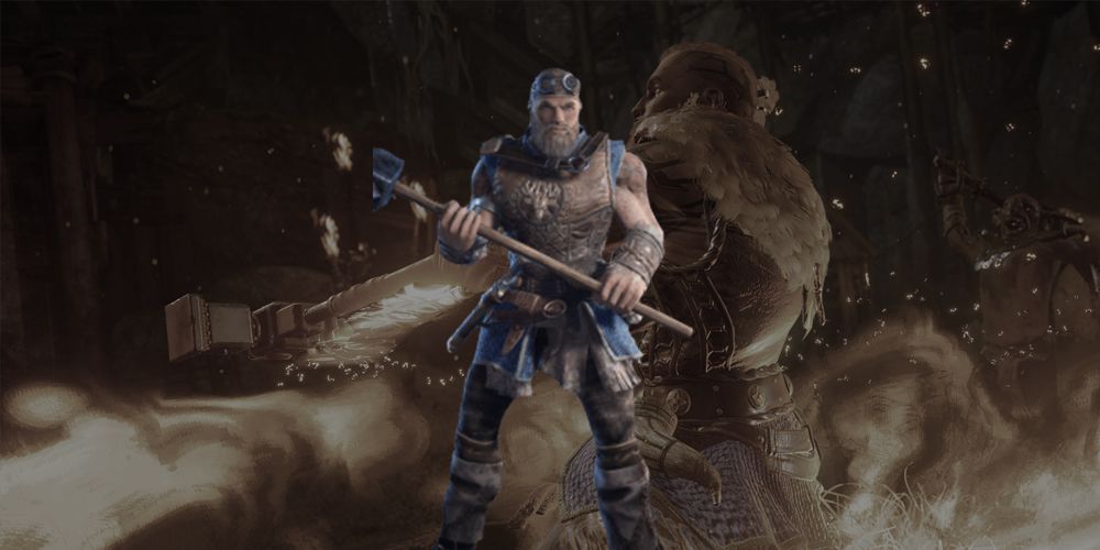 Wulfgar and the Blacksmiths Apprentice Warhammer with its core set - Dark Alliance Best Wulfgar Weapons