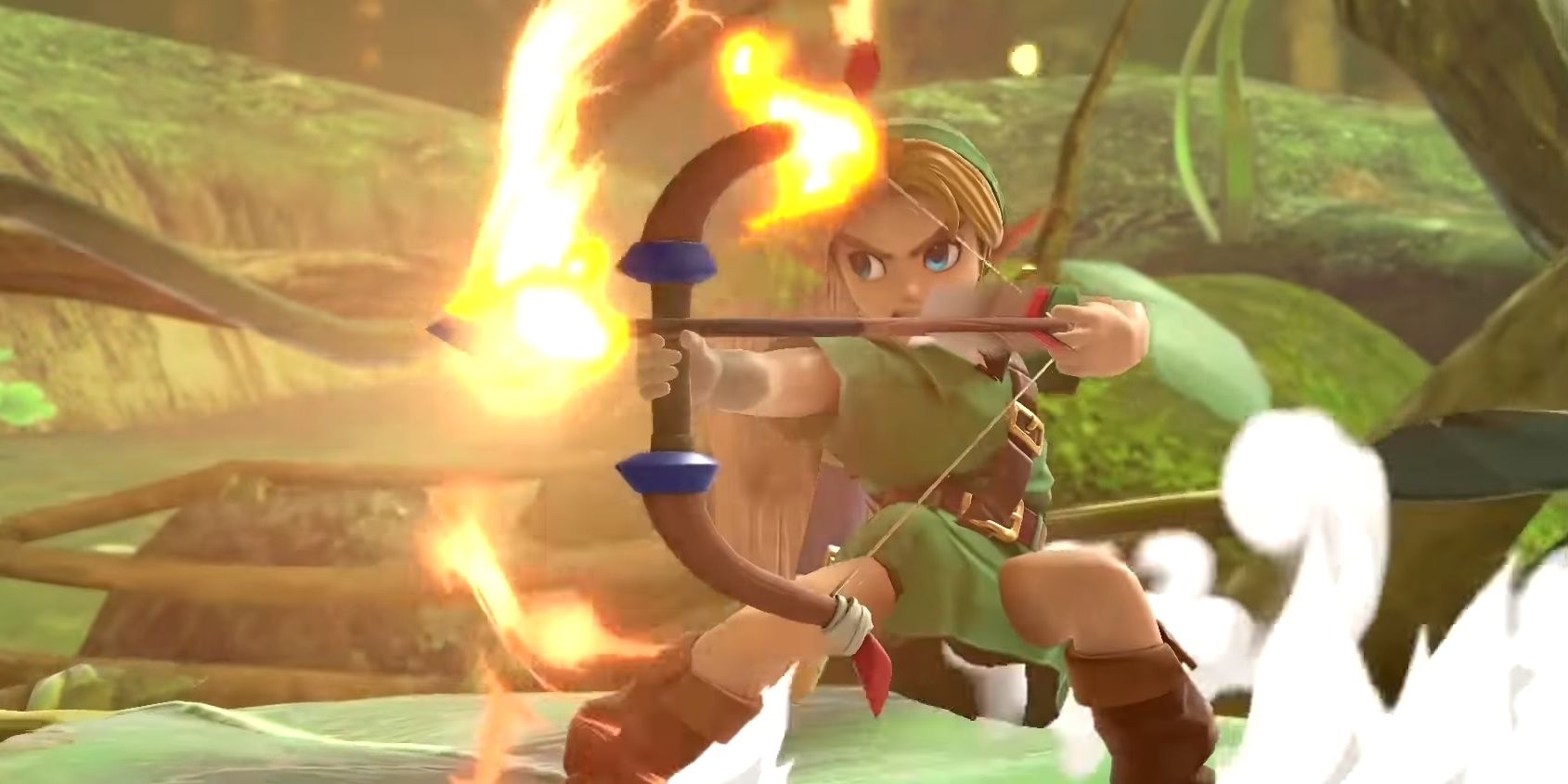Young Link Firing A Flaming Arrow Super Smash Bros Ultimate